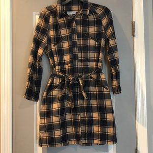 See by Chloe Plaid Button-up Shirtdress